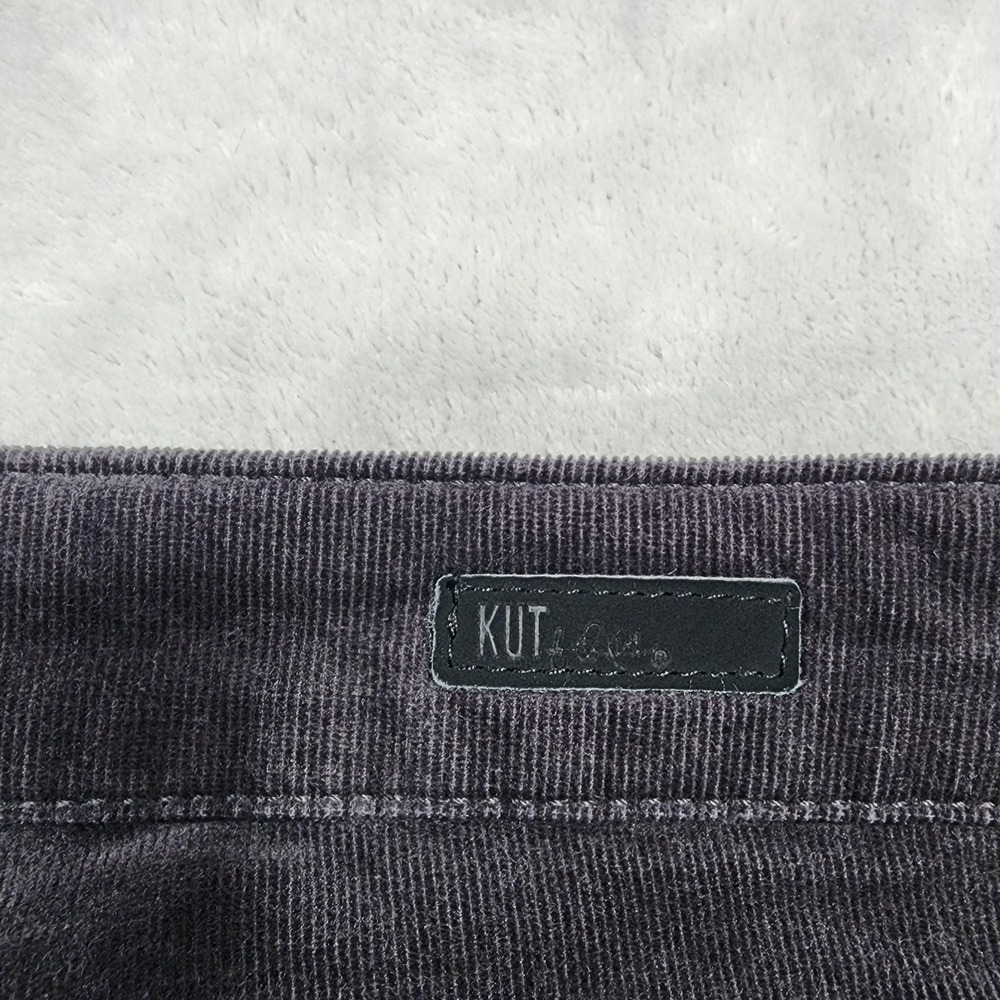 KUT From The Kloth Pants Womens 10 Black Corduroy Diana Skinny Stretch Jegging - Picture 4 of 15
